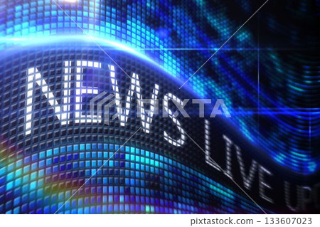 News live on digital screen 133607023