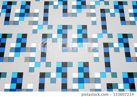 Technical background with squares 133607214