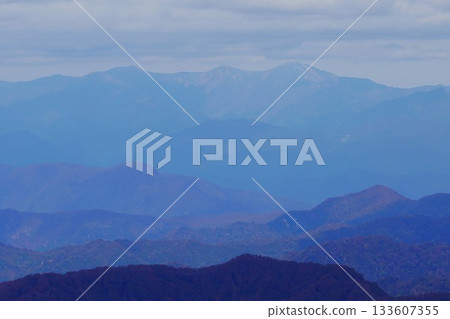 Mount Nishiasahi, Mount Nakadake, and Mount Oasahi from the summit of Mount Nioji 133607355