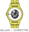 Image of the inside of an analog watch (battery replacement, watch) 133607746