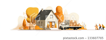 Moving Scene (White Background, Horizontal) / Mamio Design Working Series 133607785