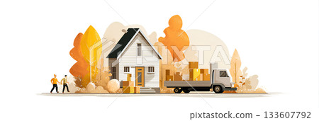 Moving Scene (White Background, Horizontal) / Mamio Design Working Series 133607792