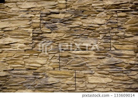 Modern stone wall, Close-up Modern stone wall, Close-up 133609014