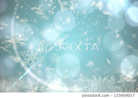 Blue snow flake pattern design 133609057