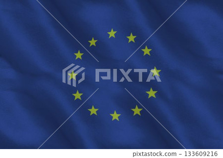 Close-up of European flag 133609216