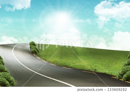 Road leading out to the horizon 133609282