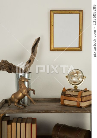 Photo frame on the wall, Close-up 133609299