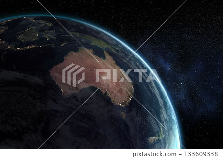Composite image of illuminated Earth Composite image of illuminated Earth 133609338