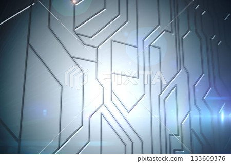 Circuit board on futuristic background 133609376