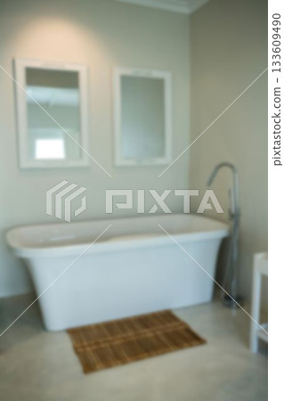 High angle view of bathtub High angle view of bathtub 133609490