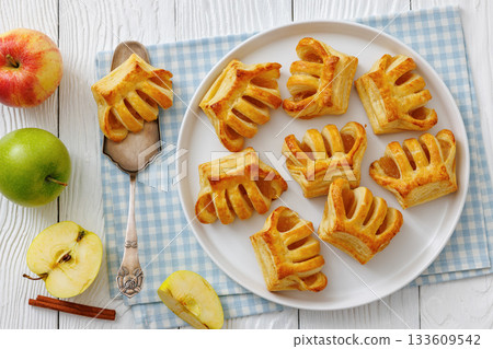 Puff Pastry Apple Pockets, Apple Hand Pies 133609542