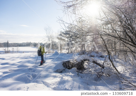 Image of snowshoe trekking Hiruzen Kogen 133609718