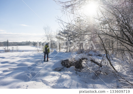 Image of snowshoe trekking Hiruzen Kogen 133609719