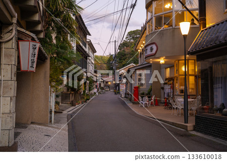 Yunotsu Onsen Main Street night view 133610018