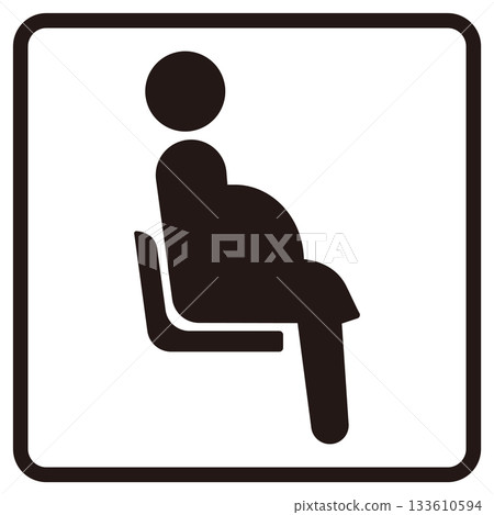 Priority seat pregnant woman illustration Priority seat pregnant woman illustration 133610594