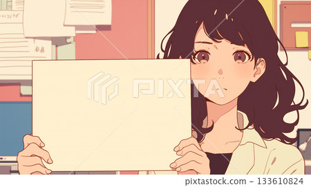 A business illustration featuring the impressive smiles of working women | A positive workplace scene composition that can be used for explanations, guidance, and advertising 133610824