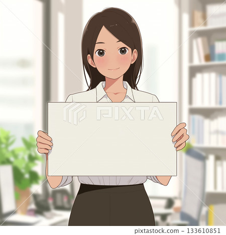 構圖簡潔卻傳遞有力訊息 | 畫面中運用了乾淨俐落的女性形象和留白。 133610851