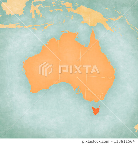 Map of Australia - Tasmania Map of Australia - Tasmania 133611564
