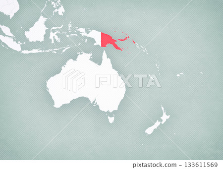 Map of Australasia - Papua New Guinea Map of Australasia - Papua New Guinea 133611569