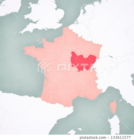 Map of France - Bourgogne-Franche-Comte Map of France - Bourgogne-Franche-Comte 133611577