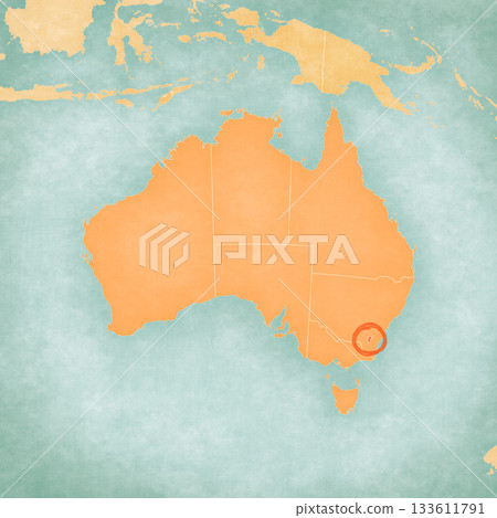 Map of Australia - Canberra 133611791
