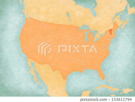 Map of United States of America - Vermont 133611794