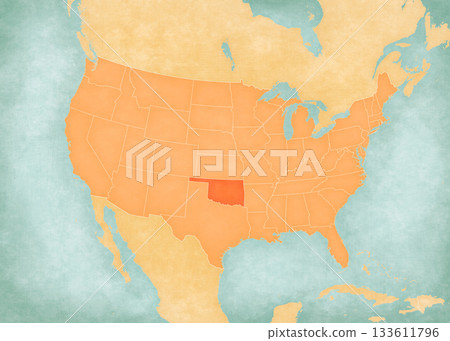 Map of United States of America - Oklahoma Map of United States of America - Oklahoma 133611796