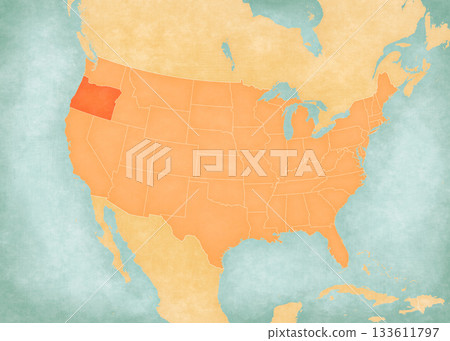 Map of United States of America - Oregon Map of United States of America - Oregon 133611797
