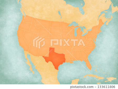 Map of United States of America - Texas Map of United States of America - Texas 133611806