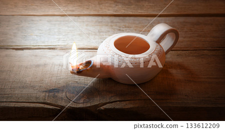 Old retro rural lamp pot 133612209