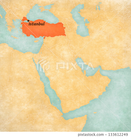 Map of Middle East - Istanbul 133612249