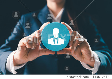 Company compete to recruit right candidate, human resources teams conduct interviews, data-driven analysis to assess soft skill, ensure effective selection of team members with the ideal skill set. 133612312