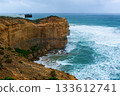 View of the cliff and the sea at Port Campbell National Park. 133612741