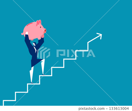 Robot. Artificial intelligence with finance saving growth 133613004