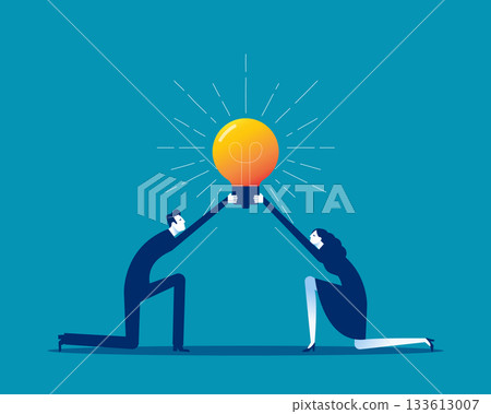 Idea. Business person holding light bulb Idea. Business person holding light bulb 133613007