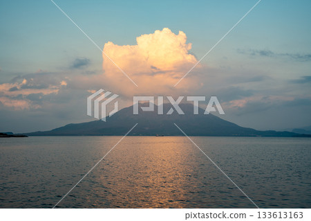 Sakurajima evening view from Marine Port Kagoshima Sakurajima evening view from Marine Port Kagoshima 133613163