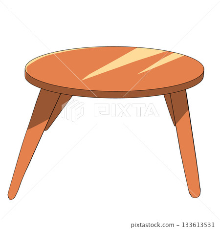 Illustration of a table seen from an angle 133613531