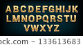 gold alphabet with the letters A-B-C 133613683