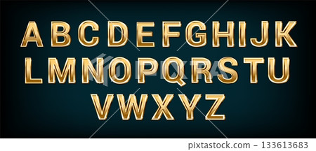gold alphabet with the letters A-B-C gold alphabet with the letters A-B-C 133613683