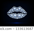Shiny diamond lips, sparkling 133613687