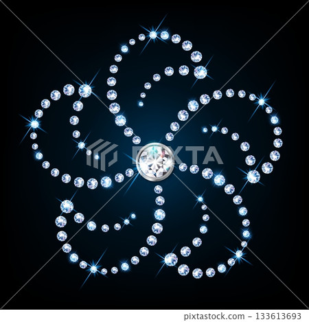 Circular pattern flower from vector diamonds 133613693