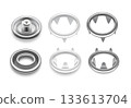 set of metal buttons 133613704