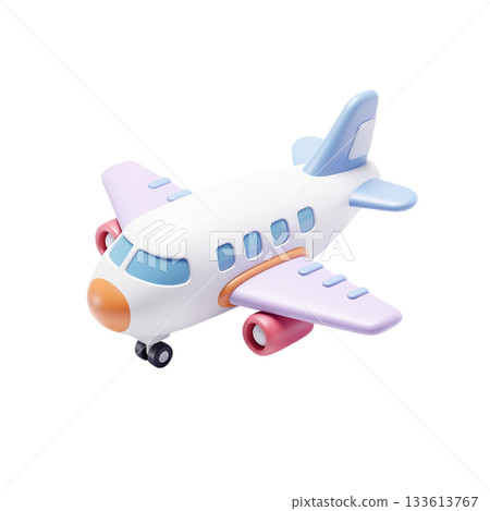 3D airplane icon with colorful design representing air travel, aviation, transportation, and global connectivity for digital and marketing projects 3D airplane icon with colorful design representing air travel, aviation, transportation, and global connectivity for digital and marketing projects 133613767