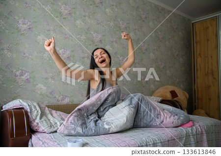 Morning Routine of a Young Woman at Home Morning Routine of a Young Woman at Home 133613846
