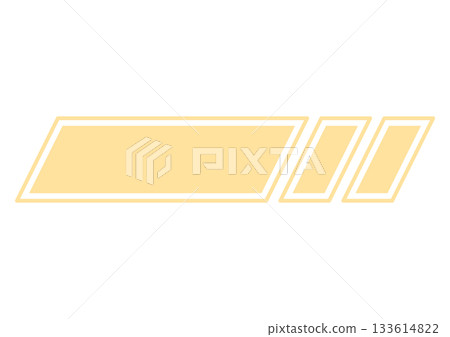 Sporty parallelogram badge design with abstract horizontal graphics for a sense of speed 133614822