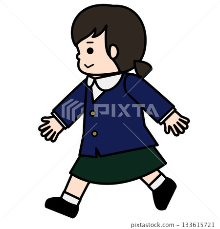 A girl walking A girl walking 133615721