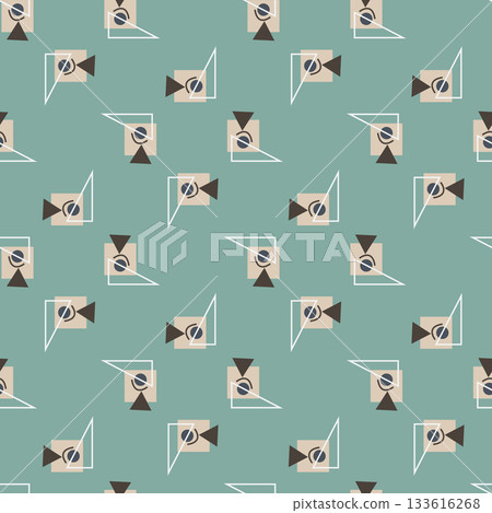 Textile motif seamless pattern. Abstract line shape geometric motif basic pattern continuous background. Man shirt all over print block. Textile motif seamless pattern. Abstract line shape geometric motif basic pattern continuous background. Man shirt all over print block. 133616268