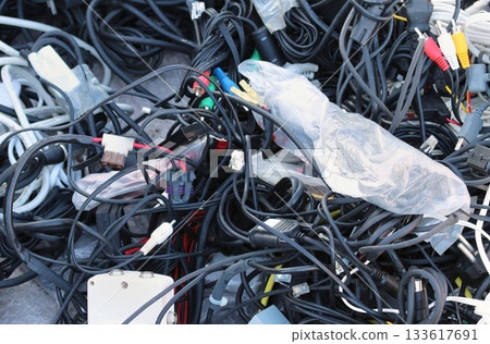 Tangled data cables Tangled data cables 133617691