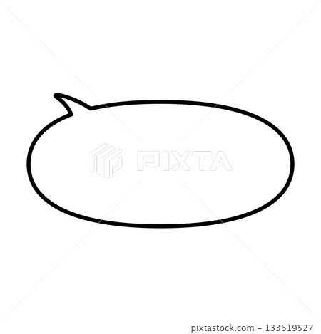 簡單的語音氣泡圖，水平，橢圓形 133619527