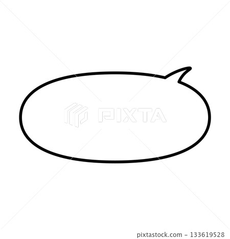 簡單的語音氣泡圖,水平,橢圓形 簡單的語音氣泡圖,水平,橢圓形 133619528